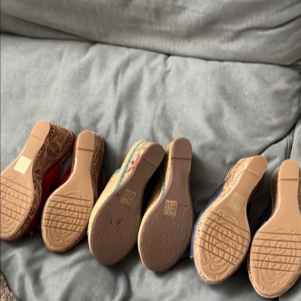 Spring Step Red and Blue Espadrilles Casual Shoes - Picture 2 of 2